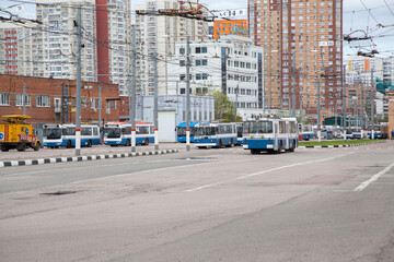 Depot for maintenance and repair of trolley buses