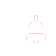 illustration of a bell on white background