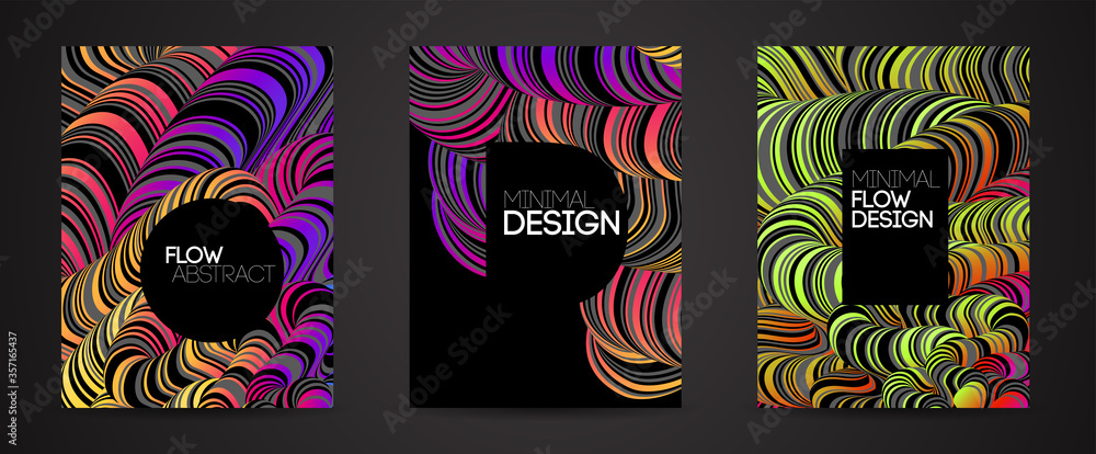 Poster Modern abstract design background Rainbow Flow motion
