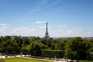 Fototapeta premium Aerial view of Eiffel tower in Paris