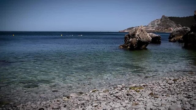 A beatiful view of Beach from a moving boat i belyounech village