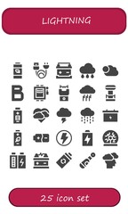 lightning icon set