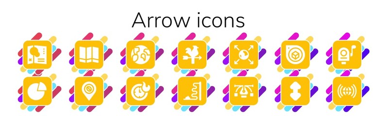 Modern Simple Set of arrow Vector filled Icons