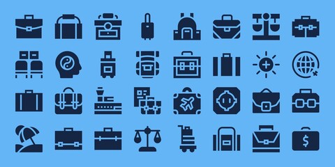 baggage icon set
