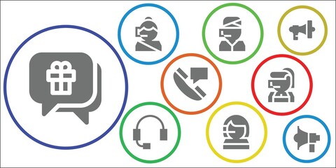 communicate icon set