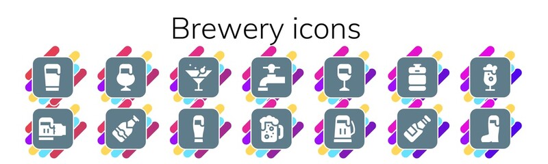 brewery icon set