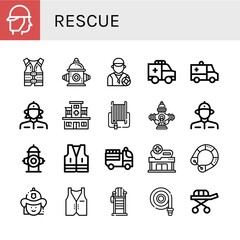 Set of rescue icons