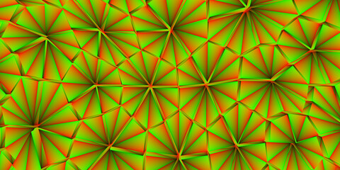 Abstract green background with geometric elements. 3d rendering
