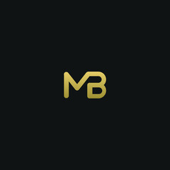 Creative modern elegant trendy unique artistic MB BM M B initial based letter icon logo