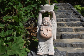 Buddhist statues around Bukhansan National Park in South Korea. 