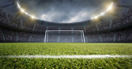 Football stadium, 3d render