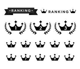 ランキングのアイコンのセット／順位／イラスト