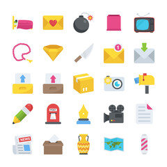 Objects Flat Icons Pack