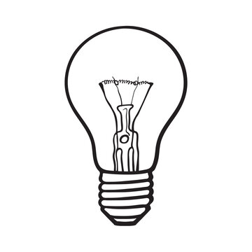 Light bulb. Idea concept. Vector illustration isolated on white background.