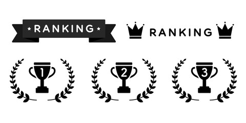 ランキングのアイコンのセット／順位／イラスト