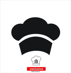 Chef cap icon.Flat design style vector illustration for graphic and web design.