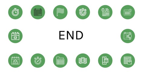 end icon set