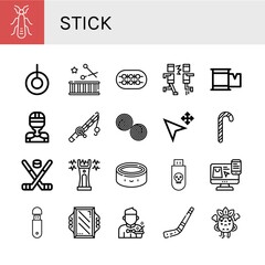 Set of stick icons