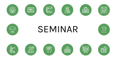 Set of seminar icons