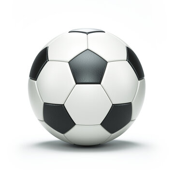 Football on the white background, 3d render