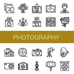 Set of photography icons