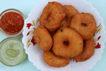 Medu vada or dal vadai, south Indian breakfast or snack