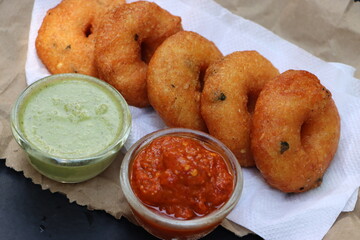 Medu vada or dal vadai, south Indian breakfast or snack