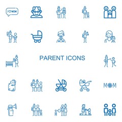 Editable 22 parent icons for web and mobile