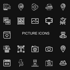 Editable 22 picture icons for web and mobile