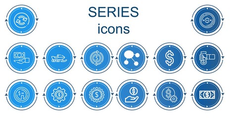 Editable 14 series icons for web and mobile