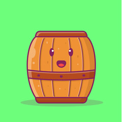 cute icon sticker beer flat illustration bottle barrel