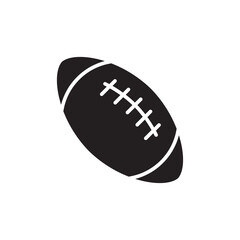 american football, ball icon, glyph style design