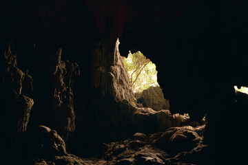 inside the cave 