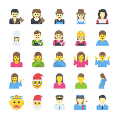 People Flat Icons Set