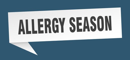 allergy season banner. allergy season speech bubble. allergy season sign