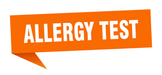 allergy test banner. allergy test speech bubble. allergy test sign