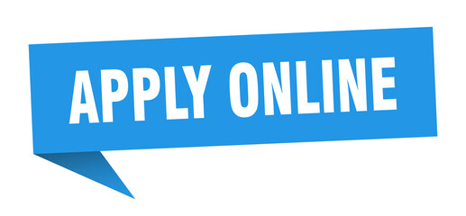 apply online banner. apply online speech bubble. apply online sign