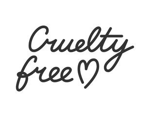 Fototapeta premium Cruelty free vector simple lettering