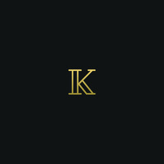 Creative modern elegant trendy unique artistic K KK initial based letter icon logo.
