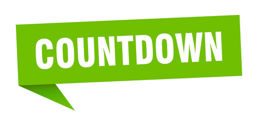 countdown banner. countdown speech bubble. countdown sign