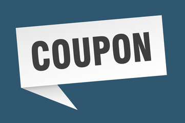coupon banner. coupon speech bubble. coupon sign