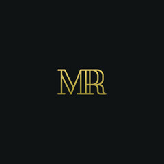 Creative modern elegant trendy unique artistic MR RM M R initial based letter icon logo.