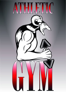 swen lamb athletic gym logotype muscle beats