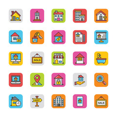 Real Estate Vector Icons Set  