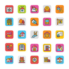 Set of Real Estate Icons in Vector