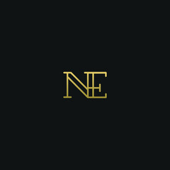 Creative modern elegant trendy unique artistic NE EN N E initial based letter icon logo.