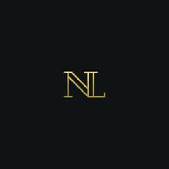 Creative modern elegant trendy unique artistic NL LN L N initial based letter icon logo.