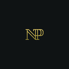 Creative modern elegant trendy unique artistic NP PN P N initial based letter icon logo.