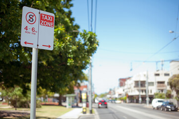 Road sign. Australia, Melbourne.