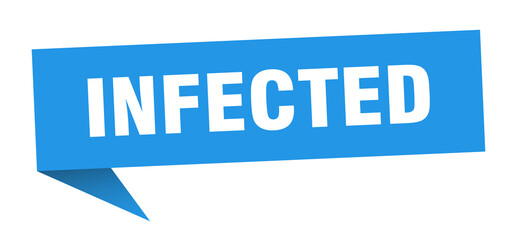 infected banner. infected speech bubble. infected sign